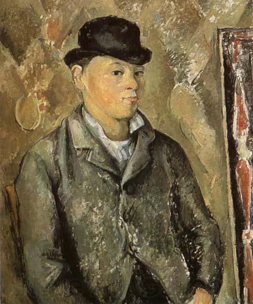 Paul Cezanne Portrait de Paul Cezanne junior Norge oil painting art